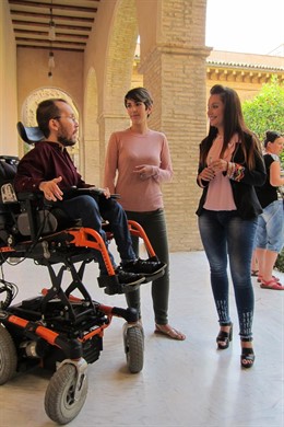 Pablo Echenique, Violeta Barba y Maru Díaz., de Podemos Aragón