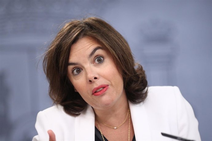 Soraya Saénz de Santamaría tras el Consejo de Ministros