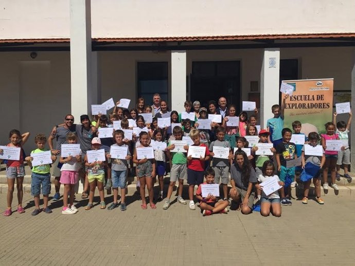 Escuela de exploradores en Marismas del Odiel.