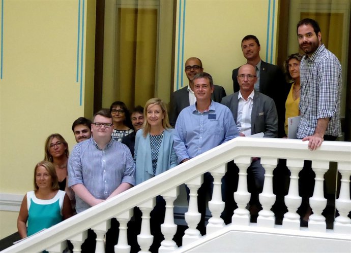 Los integrantes de la reunión de la ejecutiva de la AMI, celebrada en Sabadell 