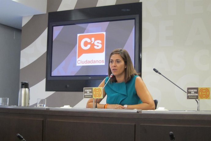 La portavoz de Ciudadanos (C's) en las Cortes de Aragón, Susana Gaspar