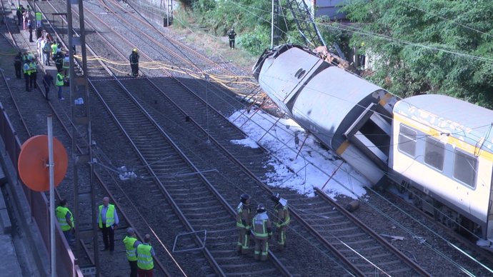 Trágico accidente de tren en O Porriño (Pontevedra)