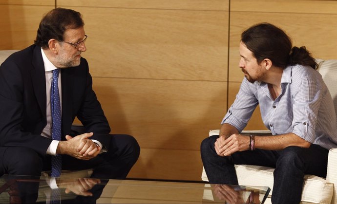 Mariano Rajoy se reúne con Pablo Iglesias en el Congreso