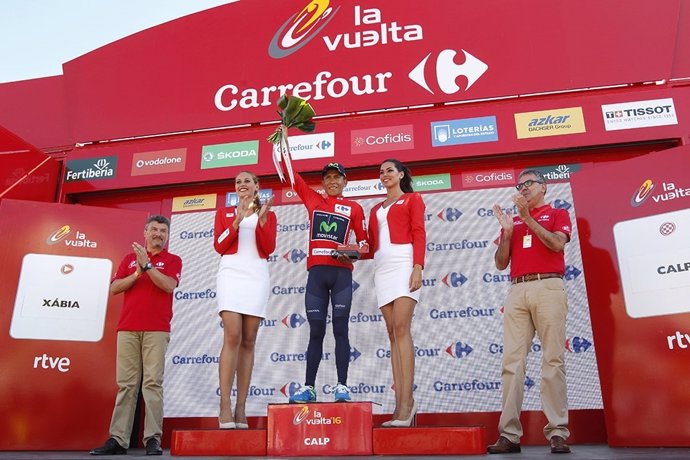 El ciclista colombiano Nairo Quintana (Movistar Team)
