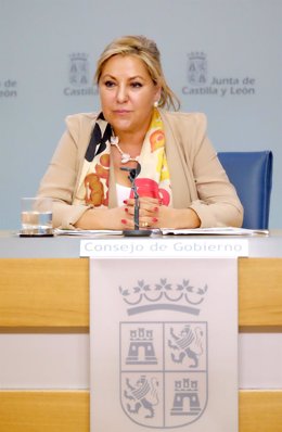 Rosa Valdeón en la rueda de prensa posterior al Consejo de Gobierno