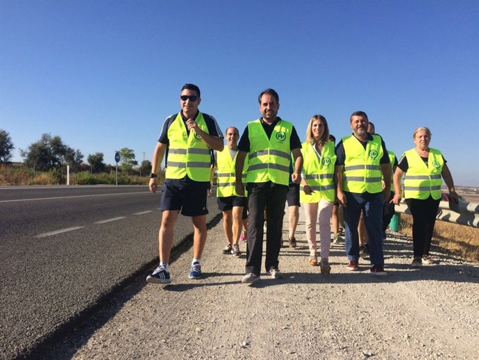 Marcha a pie del PP-Cádiz entre Arcos y Bornos.