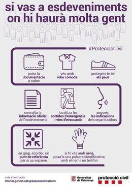 Consejos de Protección Civil para eventos con alta afluencia de gente