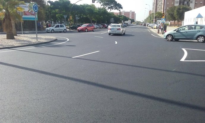 Campaña asfaltado en Huelva.