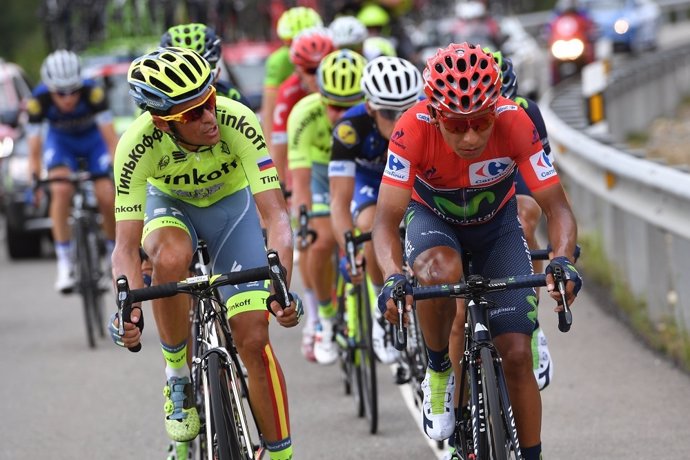 Nairo Quintana y Alberto Contador en La Vuelta 2016
