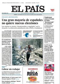 Primeras páginas de los diarios llegados esta noche a nuestra redacción