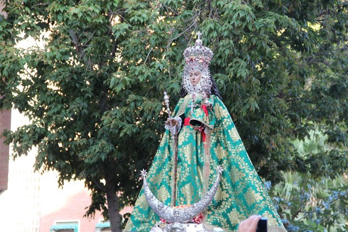 La Virgen de la Fuensanta, en su llegada a Murcia
