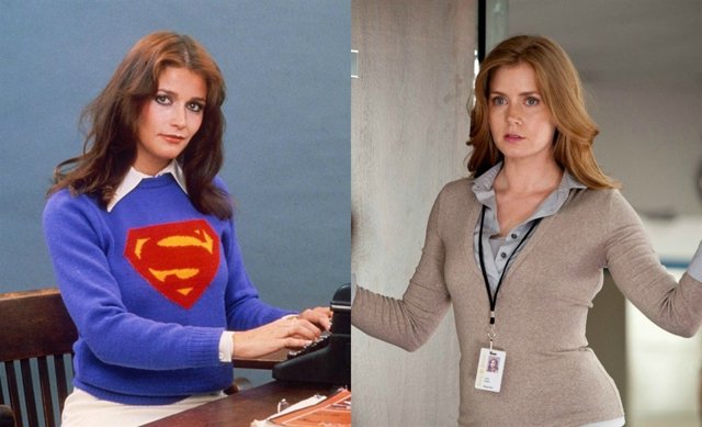 Margot Kidder y Amy Adams como Lois Lane