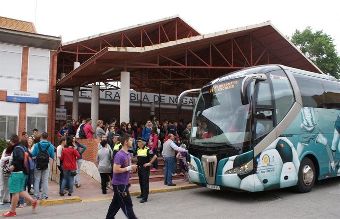 Escolares De Lorca A Su Llegada A Puerto Lumbreras