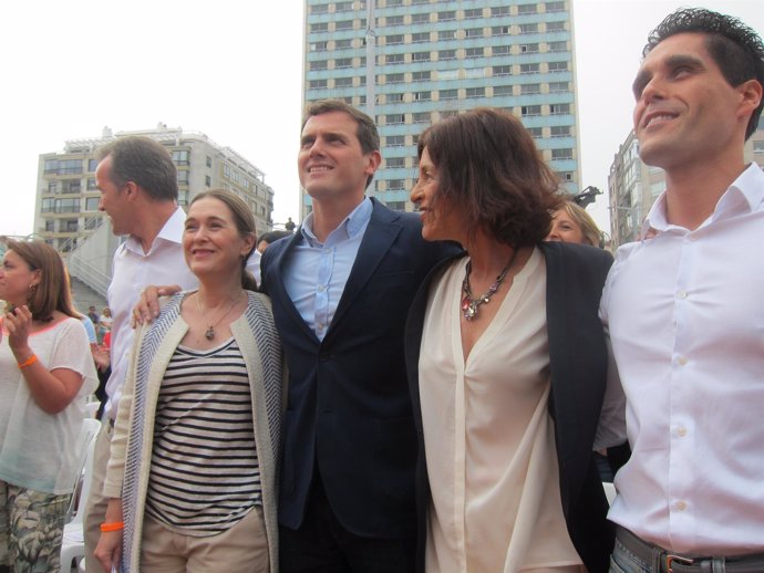 El líder de Ciudadanos, Albert Rivera, en un acto en Vigo