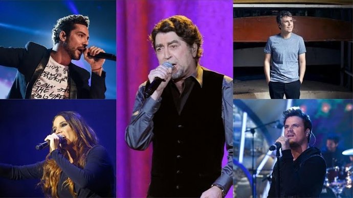 BISBAL, INDIA MARTÍNEZ, SABINA, IVÁN FERREIRO Y DANI MARTÍN