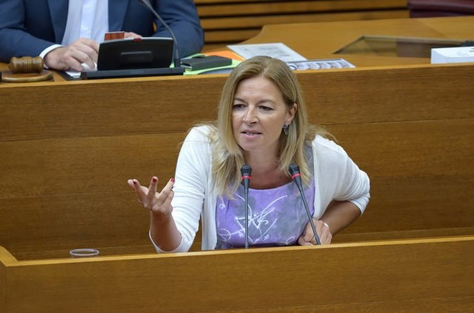 La diputada socialista Concha Andrés durante una de sus intervenciones