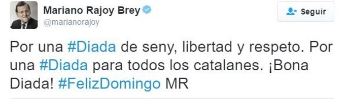 Tuit de Mariano Rajoy