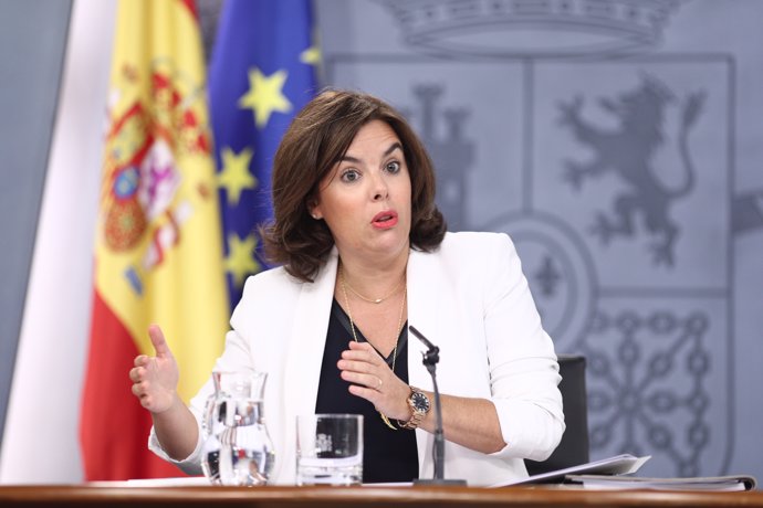 Soraya Saénz de Santamaría tras el Consejo de Ministros