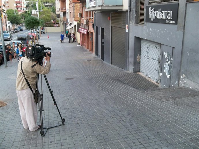 Lugar del crimen en la calle Tajo de Barcelona