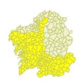 Aviso amarillo por lluvias en parte de Galicia el martes 13 de septiembre.