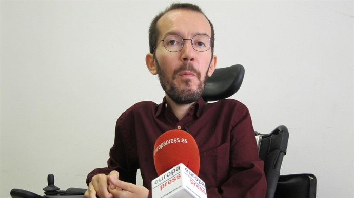 Pablo Echenique en una entrevista para Europa Press