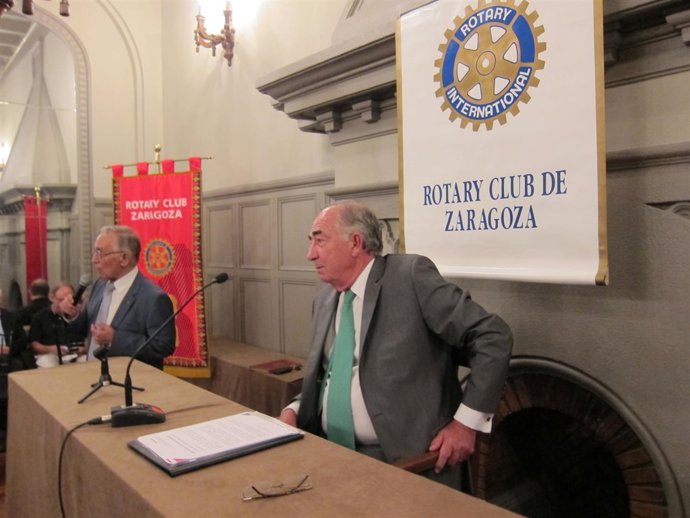 El presidente de Ibercaja en una conferencia del Rotary Club Zaragoza