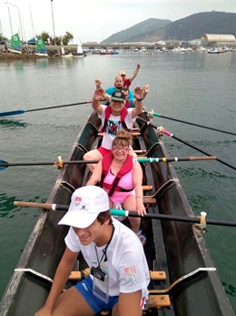 Participantes de la iniciativa de remo adaptado