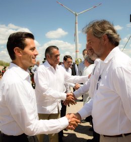 El presidente de Acciona con el presidente de México