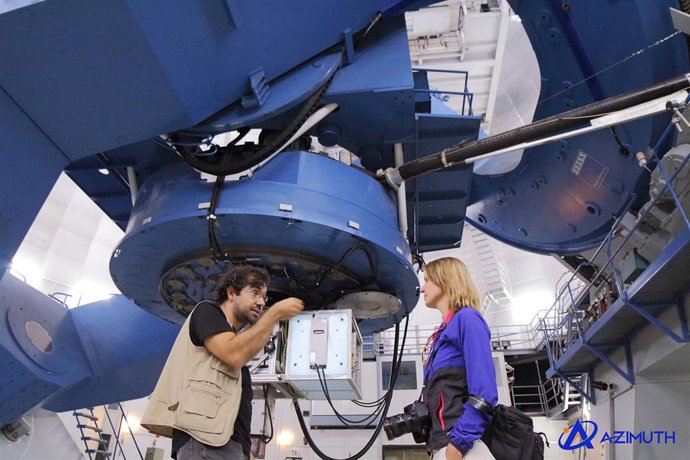 La periodista Kristina Stalnionyte ha visitado las instalaciones del Calar Alto.