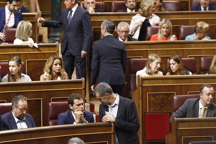 Albert Rivera y Toni Cantó en el Congreso