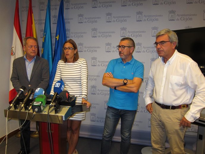  Grupos Municipales De PSOE, PP, IU Y Ciudadanos Del Ayuntamiento De Gijón