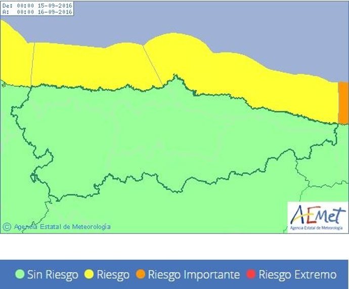 Riesgo de fenómenos costeros en Asturias