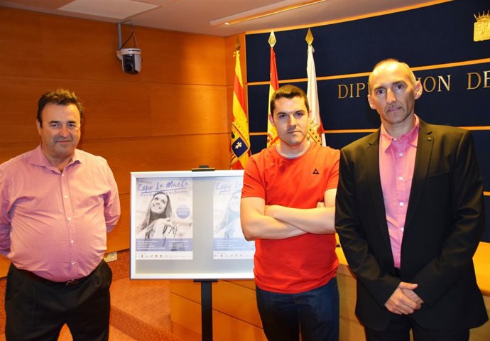 Jaime Ameller, Adrián Tello y Miguel Ángel Pascual, hoy en Zaragoza. 