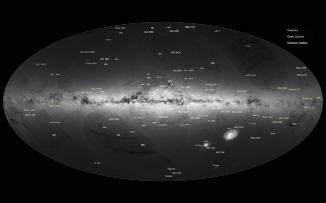 Primer mapa del cielo de Gaia