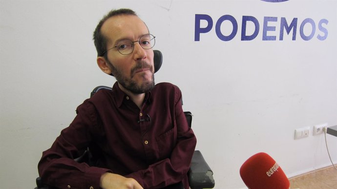 Pablo Echenique en una entrevista para Europa Press