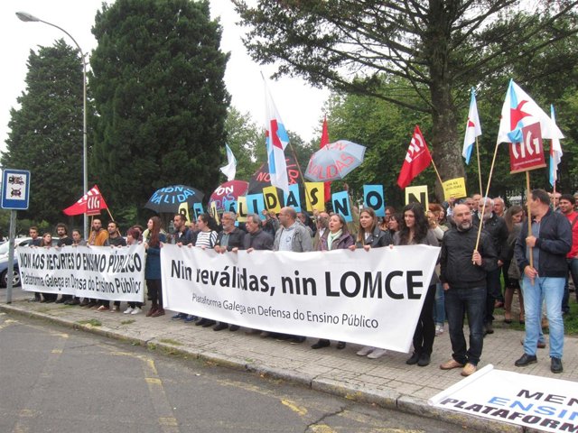 Protesta de la Plataforma Galega en Defensa do Ensino Público