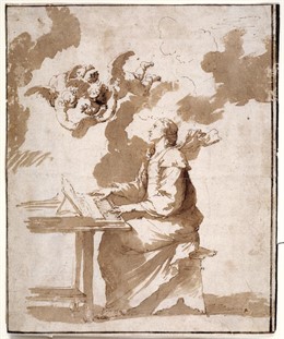 Santa Cecilia, dibujo de Ribera