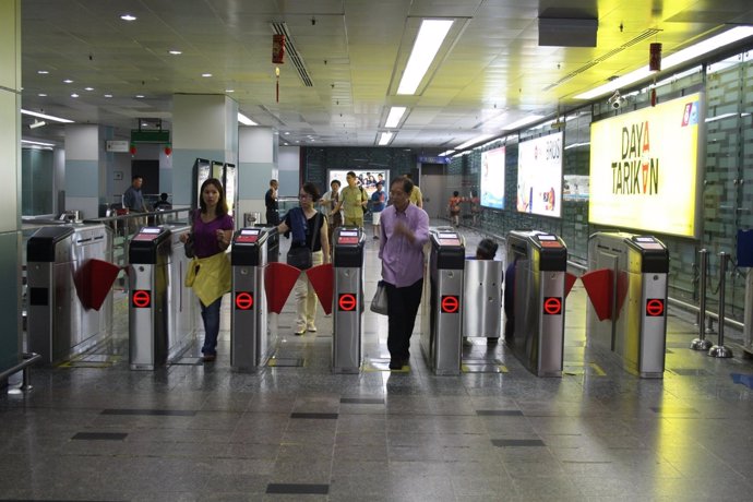 Control de acceso del metro de Kuala Lumpur (Malasia)
