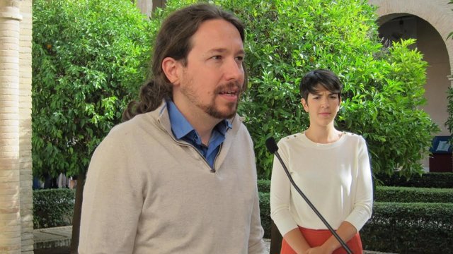 Pablo Iglesias este jueves en las Cortes de Aragón.