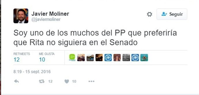 Imagen del tuit de Javier Moliner
