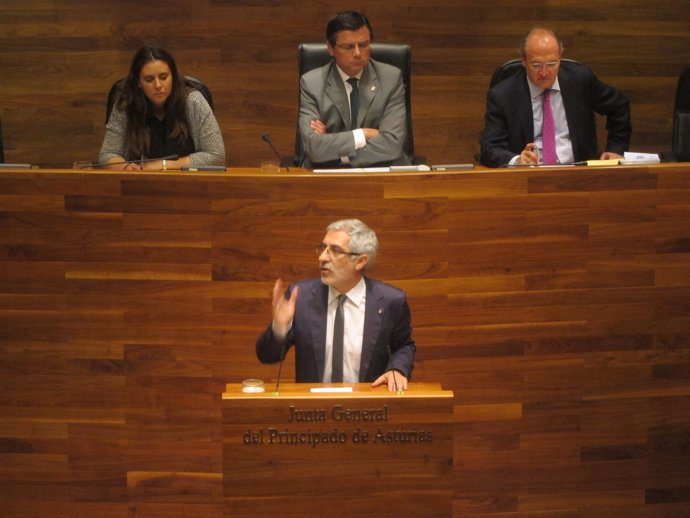  Gaspar Llamazares, en el Pleno de Investidura en la Junta de Asturias