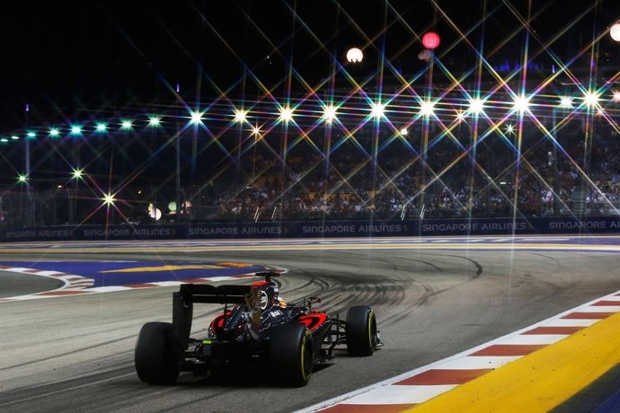 Fernando Alonso (McLaren) en el Gran Premio Singapur 2015