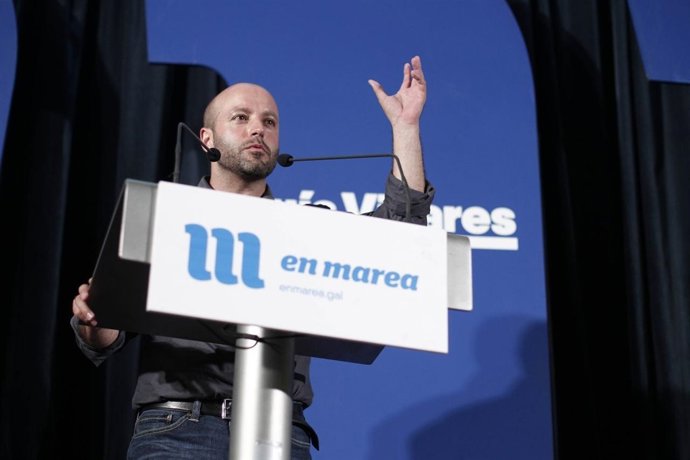 Villares mitin en Monforte (Lugo), ruta de En Marea