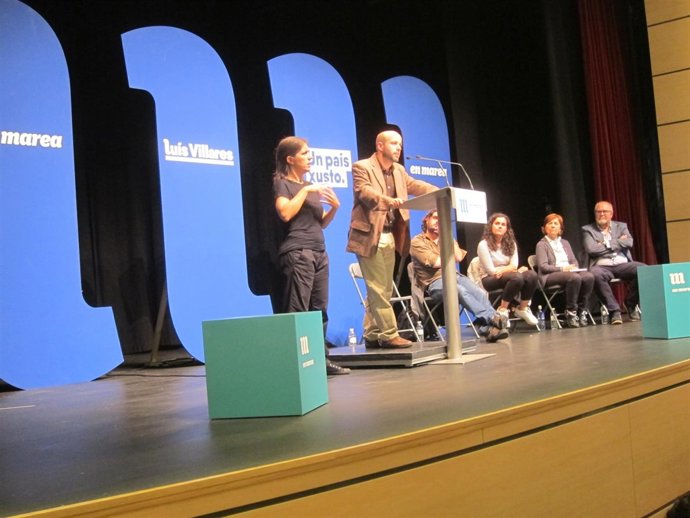 Luís Villares, en Vimianzo en la campaña del 25S