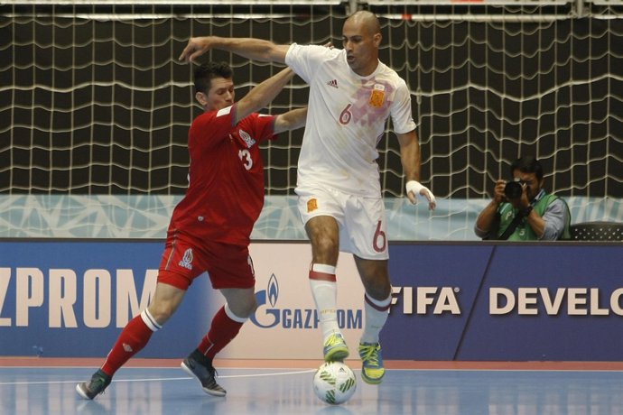 Fernandao en el Azerbaiyán - España de fútbol sala