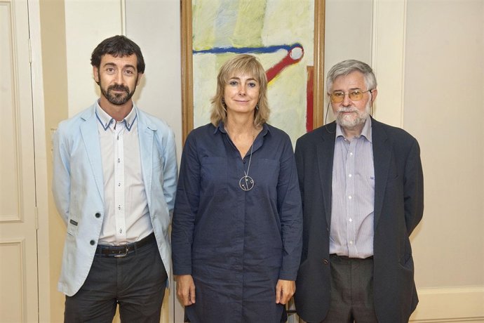 Álvaro Baráibar, la consejera Ollo y Florencio Domínguez