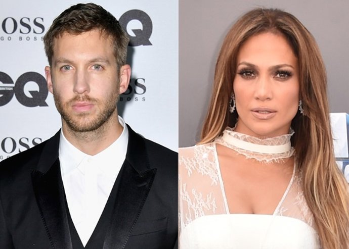 Calvin Harris y Jennifer López/ Getty