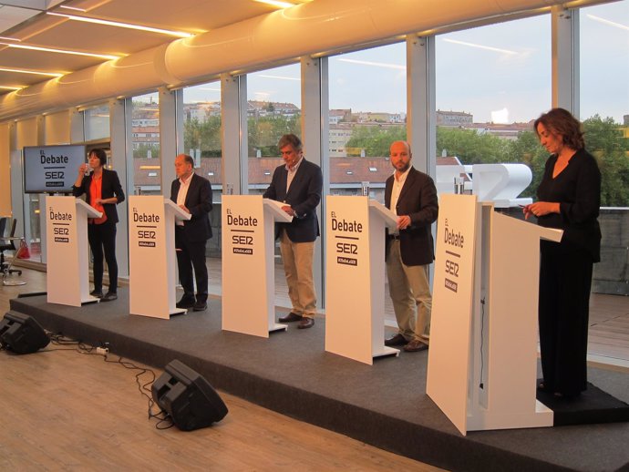 Debate electoral de la cadena SER con candidatos al 25S en Galicia
