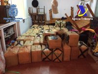 Intervenidas más de tres toneladas de hachís en una vivienda de La Línea