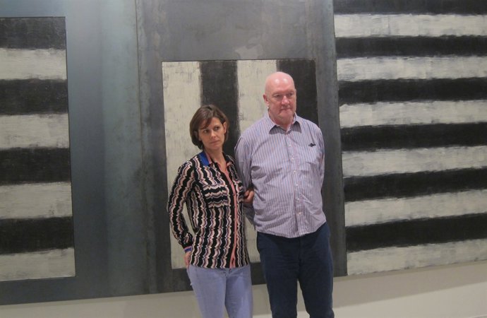 Liliane Tomasko y Sean Scully en su exposición en Valencia 
